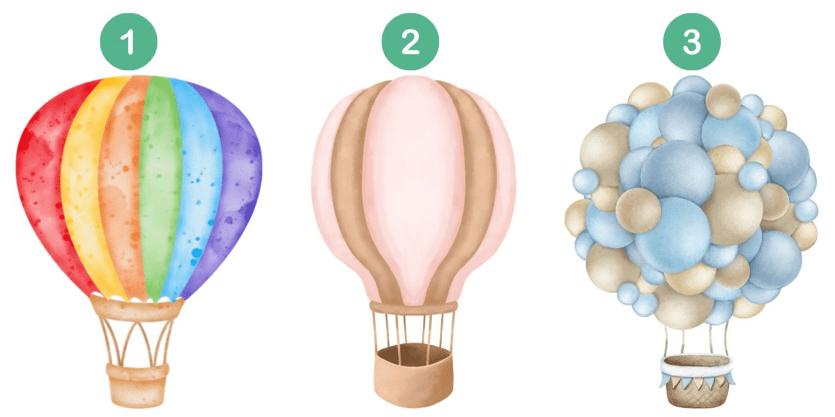 Laat je verzorgende, ondersteunende of bemoedigende kant zien in de persoonlijkheidstest van vandaag: welke ballon resoneert met jou?